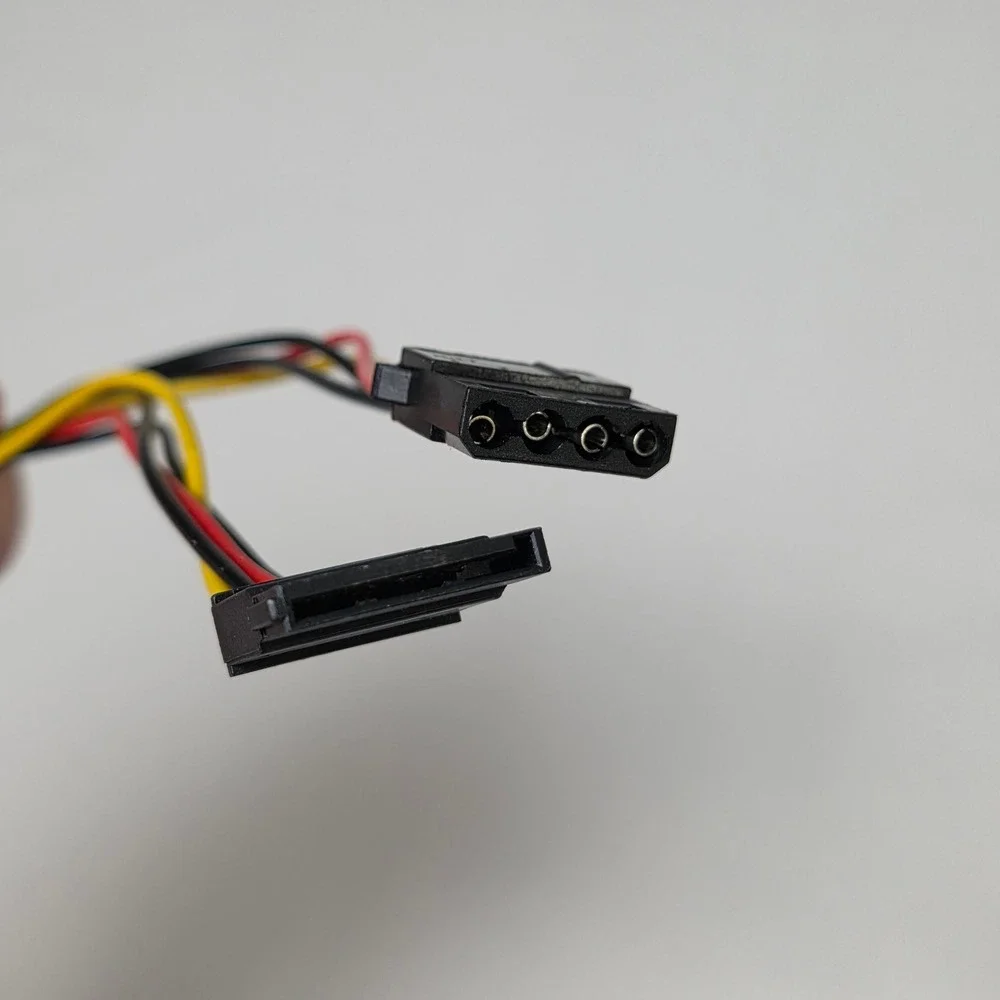 Molex Dual 4 pin‎ Power to SATA and Power Splitter Cable 15in 18 AWG